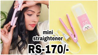 Mini hair straightener review  meesho hair straightener review under 200 meesho ansujit [upl. by Anyer]