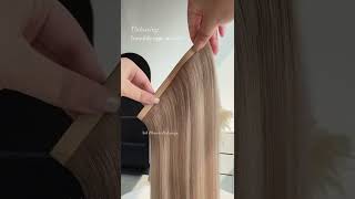 Invisible Tape In Weft extensions muyihair weftextensions tapehair tapeinweft [upl. by Atteloj]