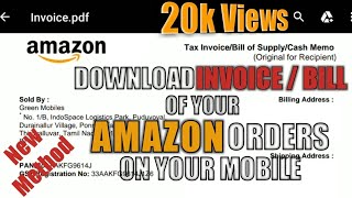 How to download invoice of your orders from amazon app  Part 2  New Method 2019 [upl. by Olga]