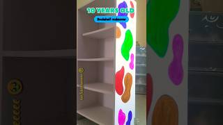 Bookshelf Makeover 😱shorts makeover youtubeshorts diy painting creativesomya roommakeover yt [upl. by Che]