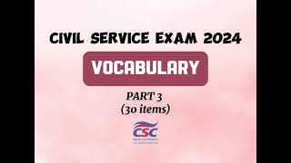 CIVIL SERVICE EXAM REVIEWER 2024VOCABULARY PART 3 SUB PROFESSIONAL AND PROFESSIONAL ELIGIBILITY [upl. by Moshell]