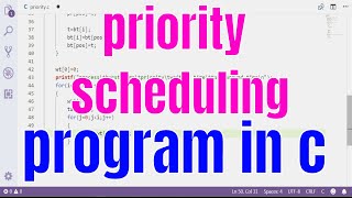 priority scheduling program in c [upl. by Reinald171]