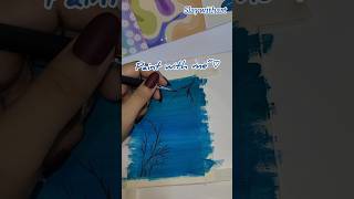 Half moon love 💙art artist youtubeshorts trending viralvideo artwork painting [upl. by Punak]