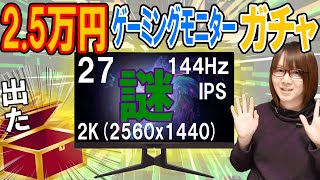 【福袋】謎ゲーミングモニター25万円買ったらまさの結果…2K画質144㎐検証ampレビュー【ガチャ】 [upl. by Lemrahc]