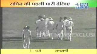 sachin tendulkar first inning  Part 2 mp4 [upl. by Nibot]