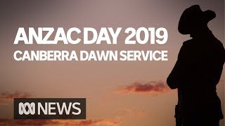 Anzac Day dawn service from the Australian War Memorial in Canberra  ABC News [upl. by Ettenel918]