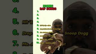 ICONIC RAP SONGS Part 1 rap kendricklamar hiphop iconic song 2pac eminem music outkast [upl. by Marcia]