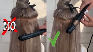 How to curl hair with flat iron Curls tutorial [upl. by Aikaz236]