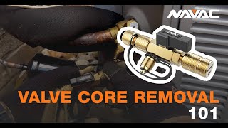 VALVE CORE REMOVAL 101 with NAVAC NVR1 [upl. by Hctud]