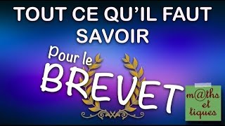 BREVET  TOUT ce quil faut savoir en maths  CONSEILS [upl. by Udele]