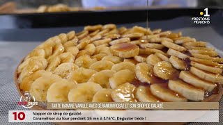 La recette de la quottarte banane à la vanille bourbonquot de Valérie [upl. by Glynn]