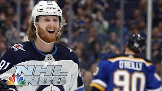 NHL Stanley Cup Playoffs 2019 Jets vs Blues  Game 3 Highlights  NBC Sports [upl. by Teerell]