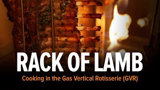 Cooking Rosemary Crusted Rack of Lamb in a Gas Vertical Rotisserie GVR [upl. by Suneya]