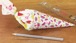 DIY Schultüte  Niedliche Mini Schultüte für den Start in neues Schuljahr  Back to School [upl. by Icken408]