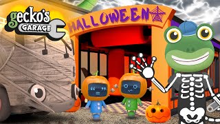 Geckos Halloween Truck Costume Machine｜Spooky Carwash｜Funny Cartoon For Kids｜Toddler Fun Learning [upl. by Auqenahc515]