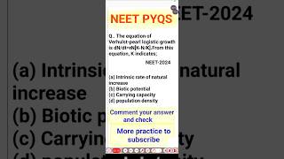 Organism and population class 12  Organism and population neet pyqs Neet mcqs [upl. by Becket]