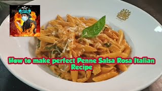 How to make Penne Salsa Rosa pasta Italian Recipepink sauce tony chef [upl. by Annaiek]