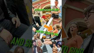 With 4 NOTES this guy created a Piano Song and SHE began to SING😱🎹 publicpiano reaction piano [upl. by Adlemi450]