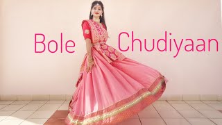 Bole Chudiyaan Dance Cover  K3G  Same Steps  Vartika Saini Dance  Easy Dance on Bole chudiyaan [upl. by Anilehcim]