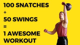 100 Rep Kettlebell Snatch Workout  Quick and Effective Calorie Burn [upl. by Ramiah]