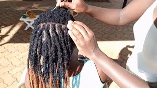 DREADLOCKS Installation ArtificialQUICK n Easy dreadlocks dreadlockextensions locs [upl. by Yddet]