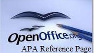 APA style reference page formatting OpenOffice [upl. by Masry]