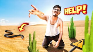 24 Hours in Desert Challenge  हालत ख़राब हो गयी🥵 Will I Survive [upl. by Atimad]