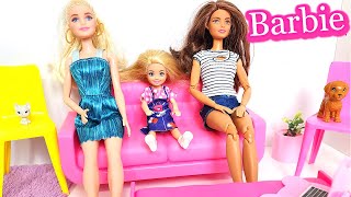 Barbie coloring set  Chelsea gets a gift barbie barbiedoll barbiedollcartoon barbiedollhouse [upl. by Lytsirhc]