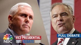 The VicePresidential Debate Tim Kaine And Mike Pence Full Debate  NBC News [upl. by Deste]