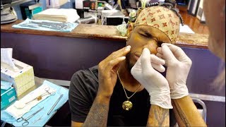 THE NOSE PIERCING SHOP MESSED UP TREY NOSE [upl. by Brownley]