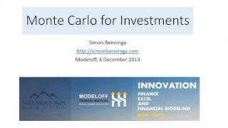 Corporate Valuation  Monte Carlo Simulation In Excel  Simon Benninga [upl. by Earle]