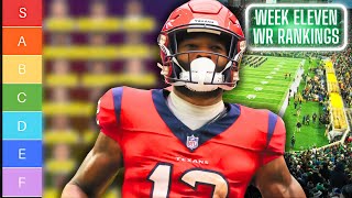 Wide Receiver Rankings Tiered for Week Eleven of 2024 Fantasy Football Get Ready for the Playoffs [upl. by Leipzig]