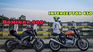 Interceptor 650 Dominar 400 sort ride 🥰 dipvlog42 [upl. by Caroline]