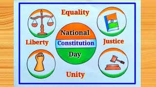 National Constitution Day Drawing  Samvidhan Diwas Poster  National Law Day Poster  Constitution [upl. by Pero]