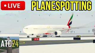 🔴 LIVE  Plane Spotting on ATC 24 ATC AUDIO [upl. by Eillat]