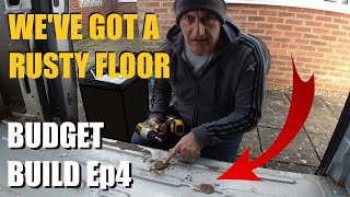 Rust Repairs to the Floor  Budget Van Build Ep 4 [upl. by Con]