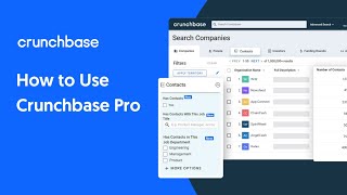 How to use Crunchbase Pro [upl. by Grunberg]