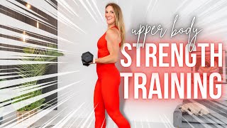 30minute Upper Body Strength Training with Dumbbells [upl. by Oralee]