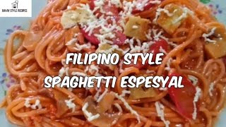 Filipino Style Spaghetti recipe everyones all time favorite  Spaghetti Espesyal [upl. by Allimac]