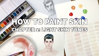 How To Mix amp Paint Skin Tone With Watercolors Chapter 1  A Light Skin Tone [upl. by Wilburt]