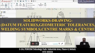 Solid works – Drawing  Datum Features Geometric Tolerances Welding Symbols [upl. by Goldner263]