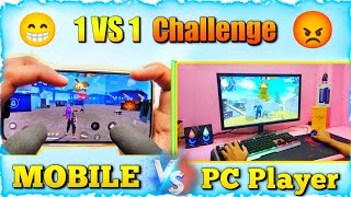 PC player challenge me 1 vs 1  Mobile player vs pc player with 3 finger handcam garena free fire [upl. by Iline42]