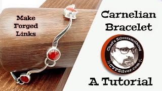 Make a Carnelian Bracelet with Forged Links A Silversmithing Tutorial [upl. by Naves872]