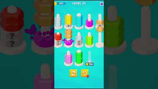 Nuts Color Sort  Bolts Puzzle Level 31 [upl. by Qifar]