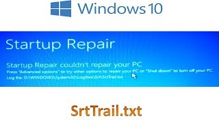 Cómo arreglar Windows 10  Srt SrtTrailtxt  sin formatear equipo Solución [upl. by Ainevuol]