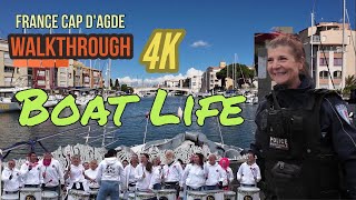 France Cap dAgde Walkthrough IRL 4K Boat Mission Close Season October [upl. by Ayisan854]