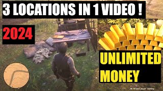 Red Dead Redemption 2  Unlimited Money Glitches  3 LOCATIONS IN ONE VIDEO  Story mode 2024 [upl. by Nylhsoj]