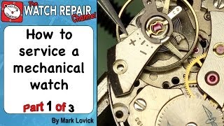 How to service a mechanical watch Part 1 AS 1900 in a Rotary watch [upl. by Inamik]