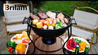 Brilam Portable Charcoal Grill with Adjustable FanUnique Design [upl. by Hametaf301]