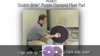 ScotchBriteTM Diamond Floor Pad System Sales Rep Demowmv [upl. by Brigg]